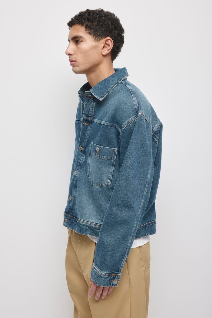 Men's Lammah Denim Jacket in Vintage Wash