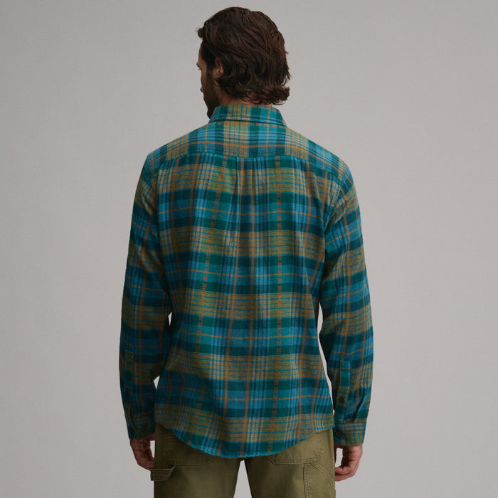 LS Eddies Cabin Shirt - Jaquard Plaid-Sea Glass-2