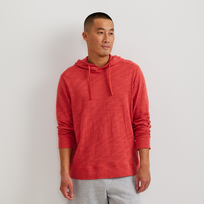 Men's Slub Hoodie-Rhubarb-Regular-C1
