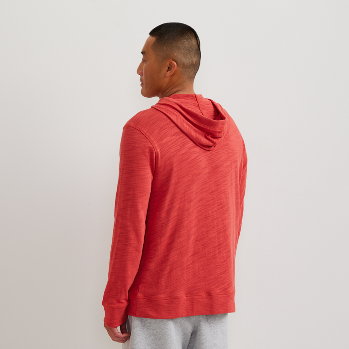 Men's Slub Hoodie-Rhubarb-Regular-F1
