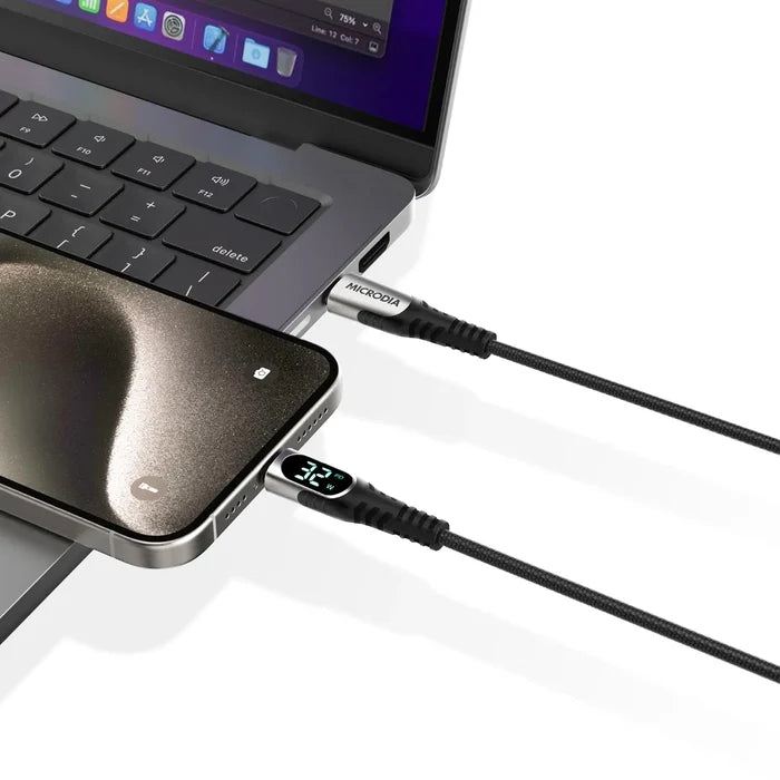 ExeCable™ Digital-Display PD60W/100W USB-C to USB-C.