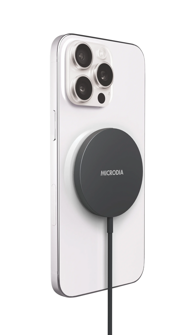 SNAPPad™ Visi.O,  15W Ultra Slim Transparent Aluminum Wireless Charging Pad Microdia