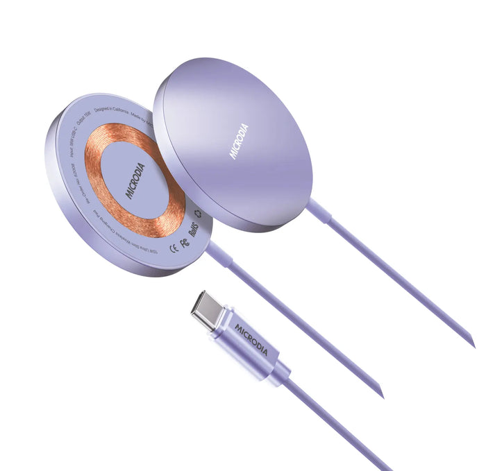 SNAPPad™ Visi.O,  15W Ultra Slim Transparent Aluminum Wireless Charging Pad Microdia