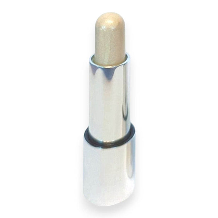 Silver tube of cream bronzer in a light shade.