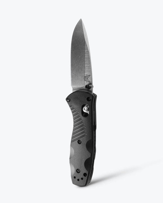 Benchmade Mini Barrage® Black Valox® 585 - Vertical Front View | Benchmade Knife Co.