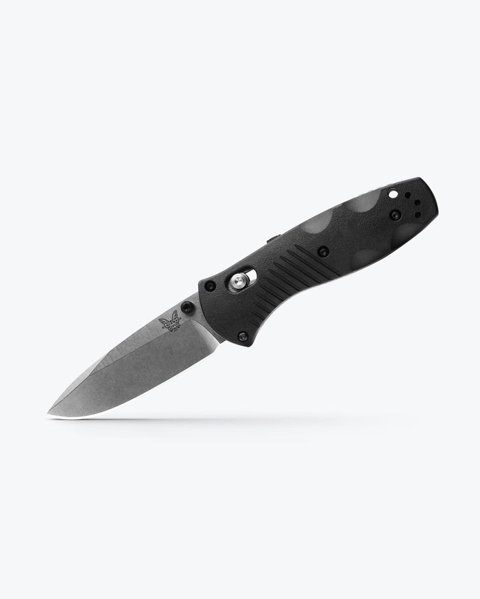 Mini Barrage® Black Valox® 585 - Angled Side Profile | Benchmade Knife Co.