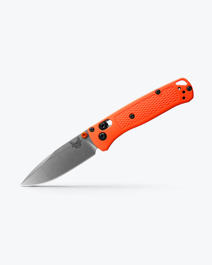 Mini Bugout® Orange Grivory® knife side profile - Benchmade Knife Co.