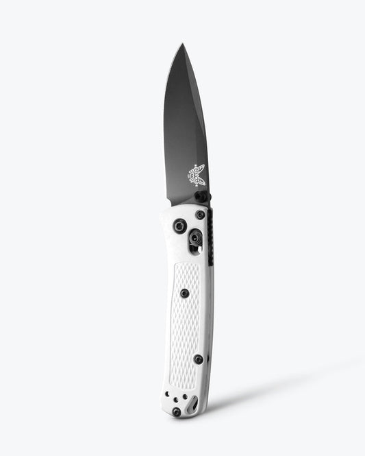 Mini Bugout® White Grivory® Folding Knife - Open Standing Position | Benchmade Knife Co.