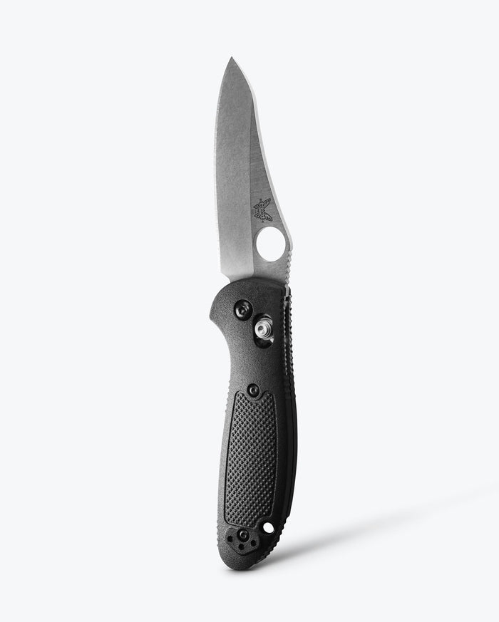 Mini Griptilian® Black Grivory® Sheepsfoot - Vertical View | Benchmade Knife Co.