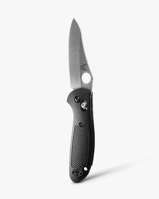 Mini Griptilian® Black Grivory® Sheepsfoot - Vertical View | Benchmade Knife Co.