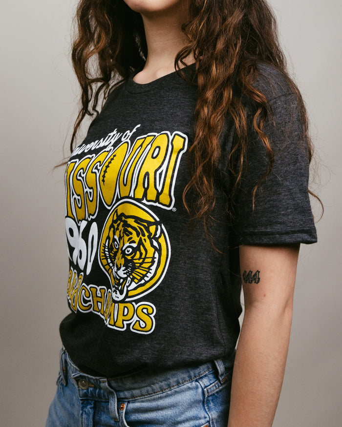 Missouri Tigers Big 8 1960 Champs Black T-Shirt Side