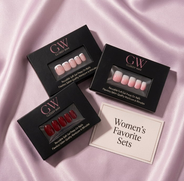 Glossy Way Most Popular Press-On Nail Sets Bundle