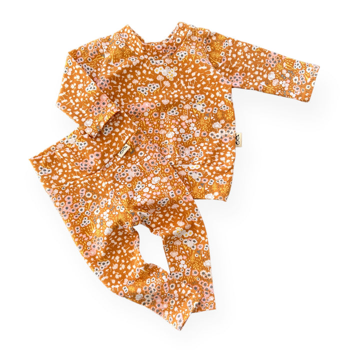 Mustard Floral Lounge Set