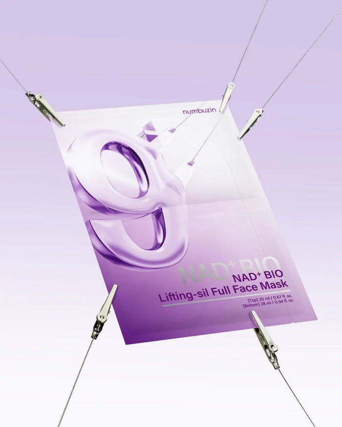 NUMBUZIN No.9 NAD+ BIO Lifting-sil Full Face Mask (4 Sheets + Lifting Band) - DOKAN