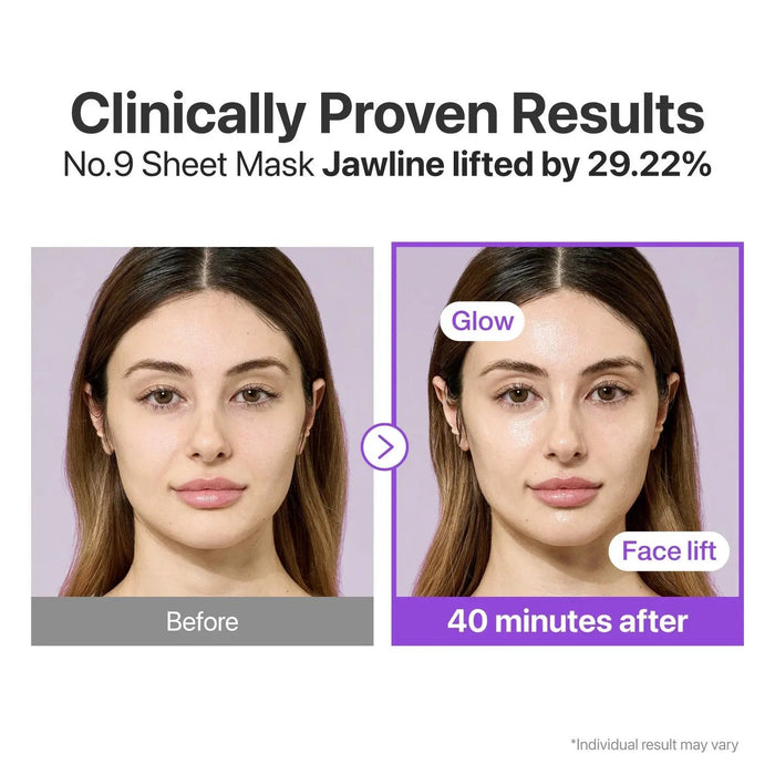 NUMBUZIN No.9 NAD+ BIO Lifting-sil Full Face Mask (4 Sheets + Lifting Band) - DOKAN