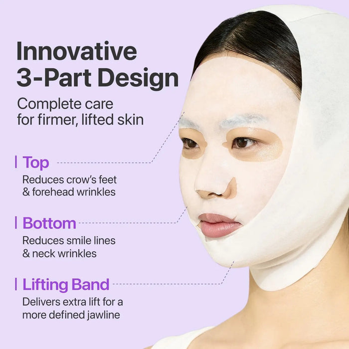 NUMBUZIN No.9 NAD+ BIO Lifting-sil Full Face Mask (4 Sheets + Lifting Band) - DOKAN