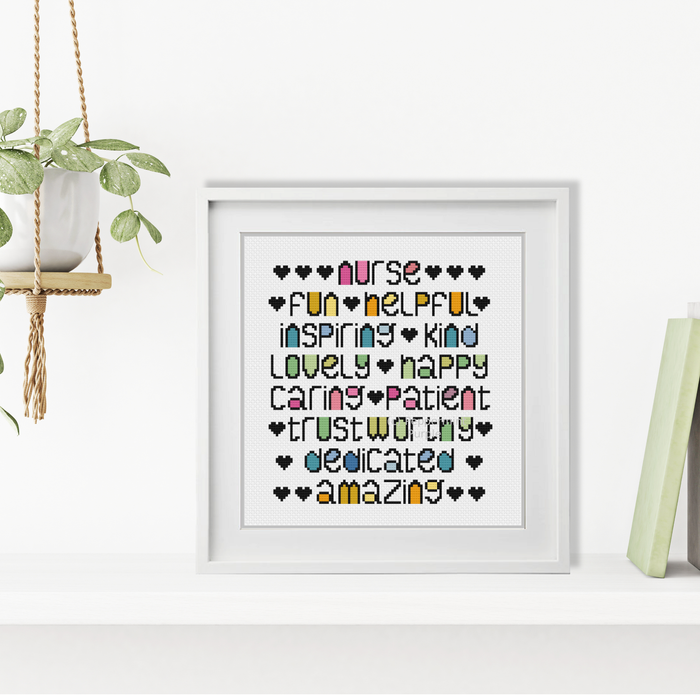 Nurse Cross Stitch Pattern by Peppermint Purple