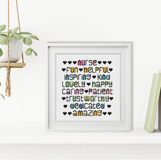 Nurse Cross Stitch Pattern by Peppermint Purple