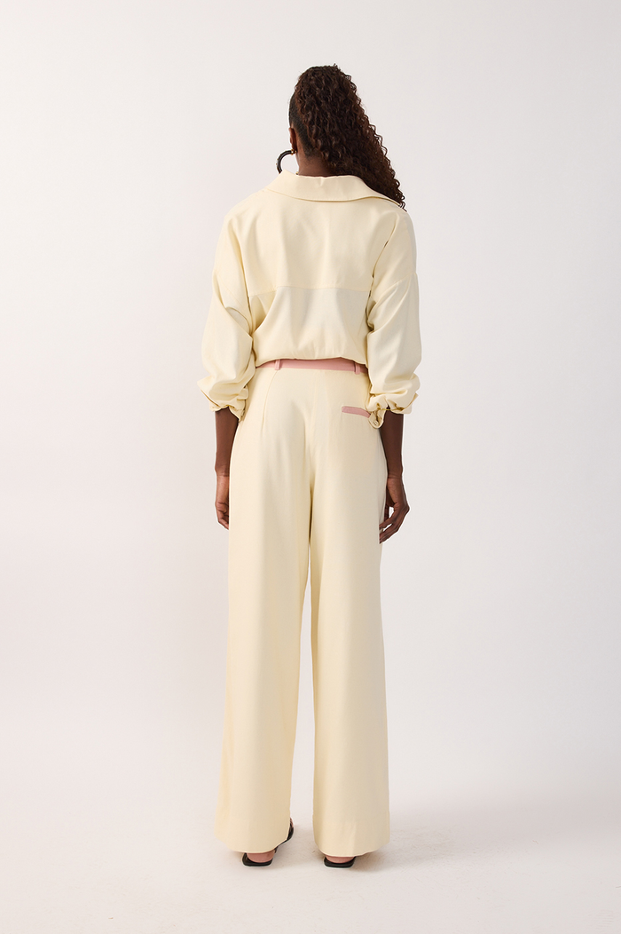 Off-White Bicolor Belt Loops Linen Pants_6