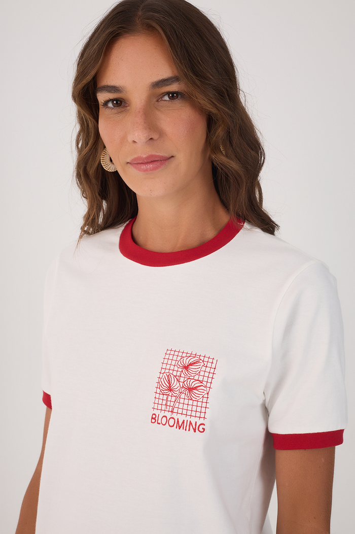Off-White Embroidered Short Sleeve T-Shirt_3