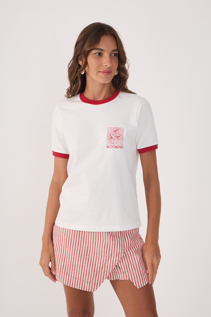 Off-White Embroidered Short Sleeve T-Shirt_4