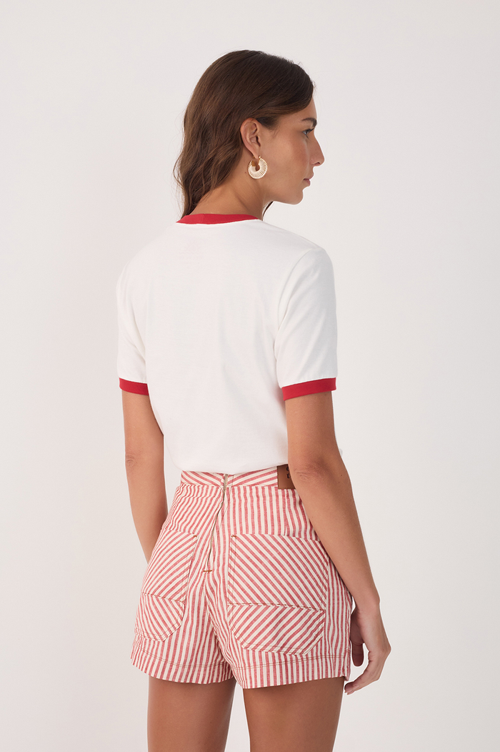 Off-White Embroidered Short Sleeve T-Shirt_5