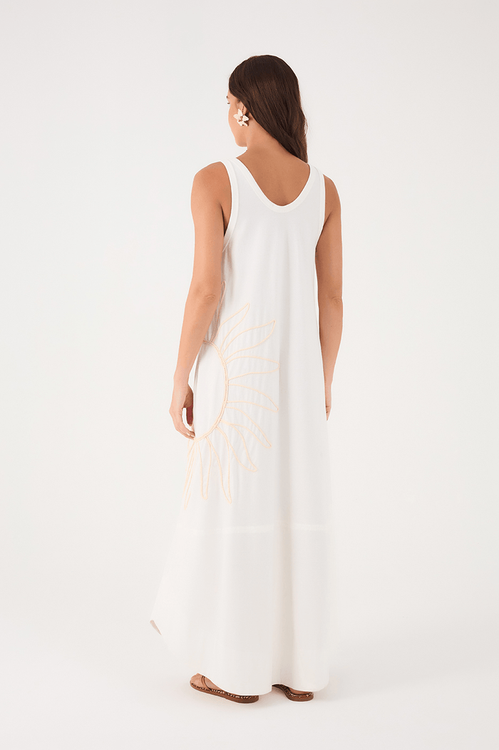 Off-White Embroidered Sun Sleeveless Relaxed Maxi Dress_6