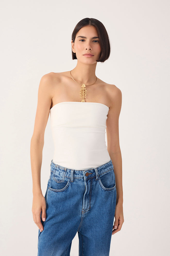 Off-White Strapless Bodysuit_2