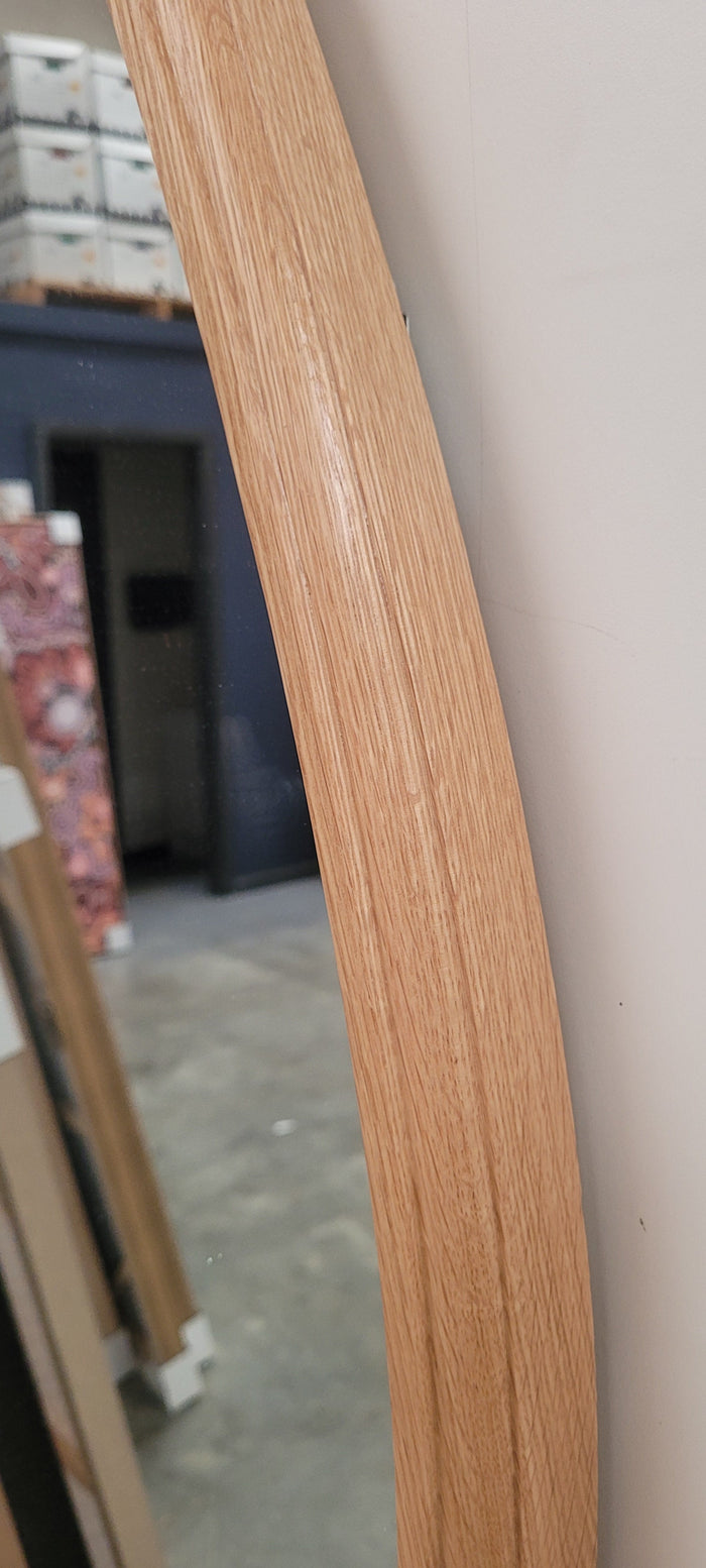 Organic Shaped Oak Wood Mirror