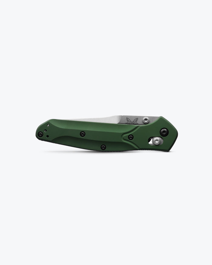 Benchmade 940 Osborne Green Aluminum Knife - Closed Side Profile | Benchmade Knife Co.