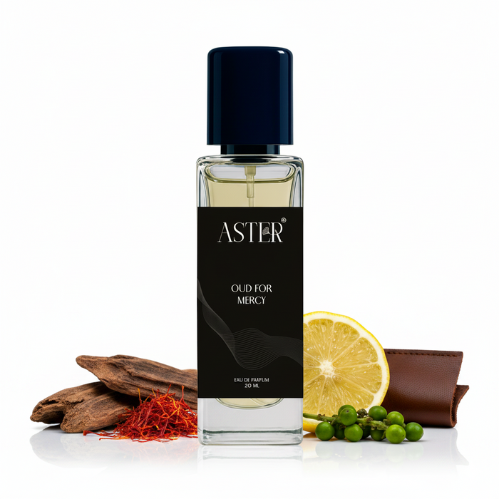 Oud For Mercy EDP 20ml bottle with gold accents