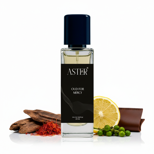 Oud For Mercy EDP 20ml bottle with gold accents