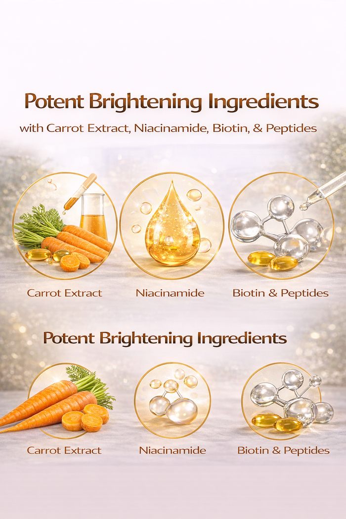 P+50 GOLD Carrot Tone Brightening Body Lotion 500ml | Niacinamide Glow Lotion for Even Skin Tone & Dark Spots | Hydrating Body Care UK