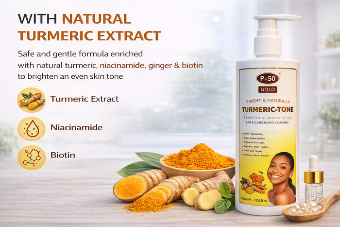 P+50 GOLD Turmeric Tone Skin Brightening Body Lotion 500ml