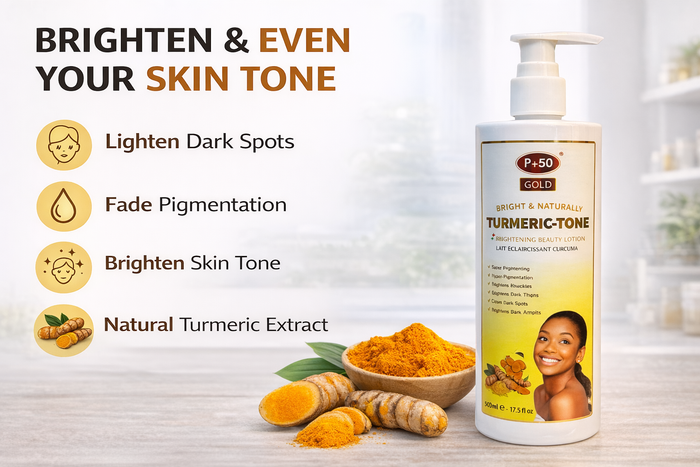 P+50 GOLD Turmeric Tone Skin Brightening Body Lotion 500ml