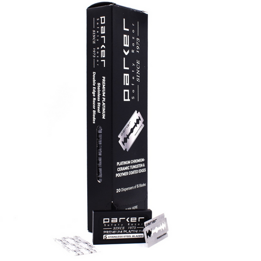 Parker Premium Platinum Double Edge Safety Razor Blades (100 Pack)