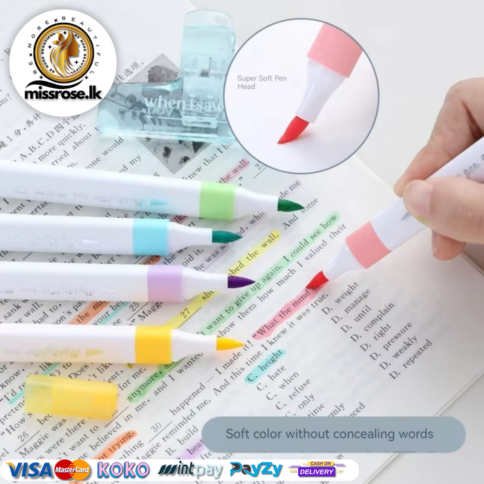 Pastel Kawaii Highlighter Pen Set – 6 Colors