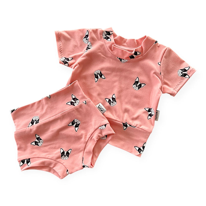 Peach French Bulldog Summer Lounge Set