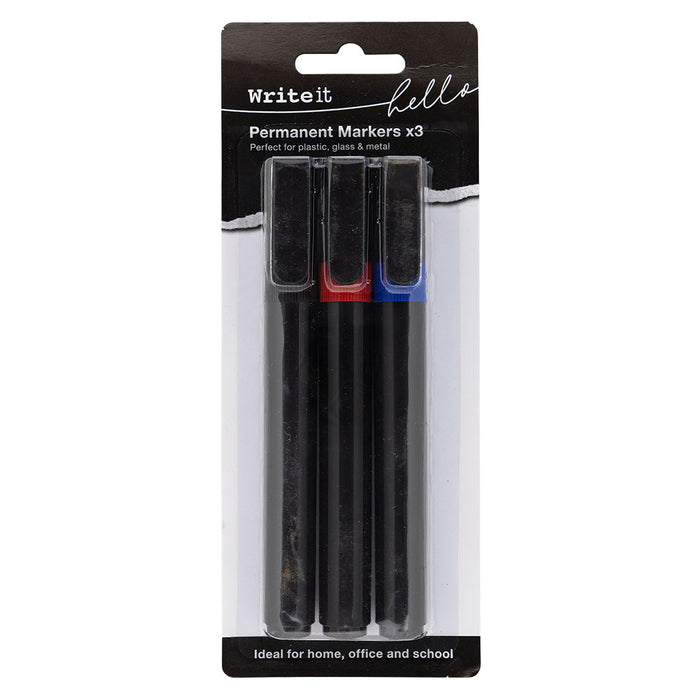 Permanent Markers 3 Pack