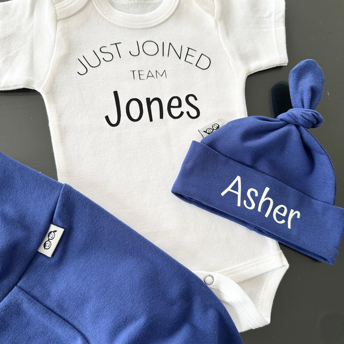 Personalized Boy Coming Home Outfit - Custom Name Bodysuit (U CHOOSE COLOR)