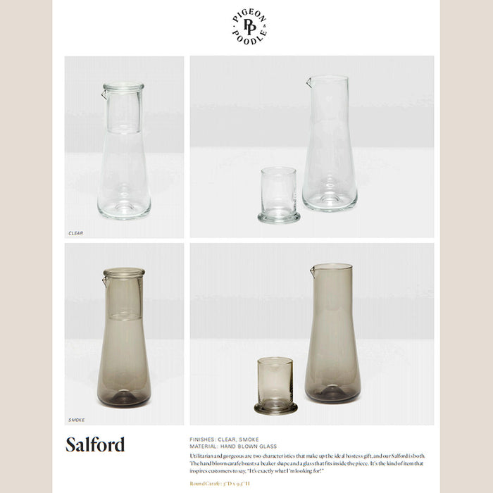 Pigeon & Poodle Salford Round Carafes - Details