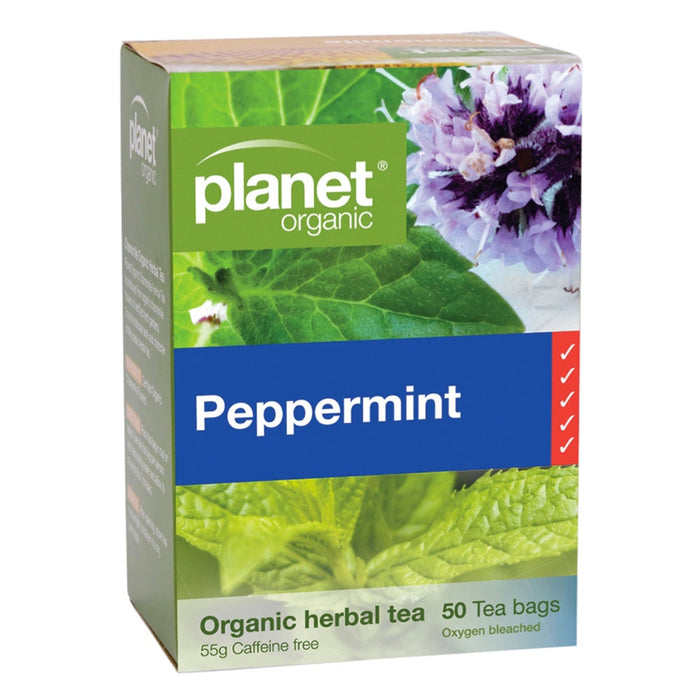 PLANET ORGANIC Peppermint Herbal Tea 50 Bags - L'Organic