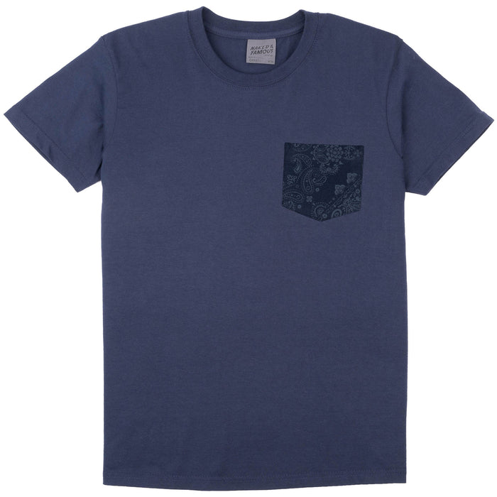 Pocket Tee - Brushed Handkerchief - Navy / Indigo by Naked & Famous Denim