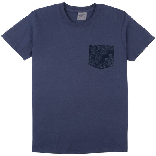 Pocket Tee - Brushed Handkerchief - Navy / Indigo by Naked & Famous Denim