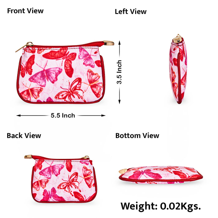 Women's butterfly coin pouch small wallet for travel and daily use-infographic image