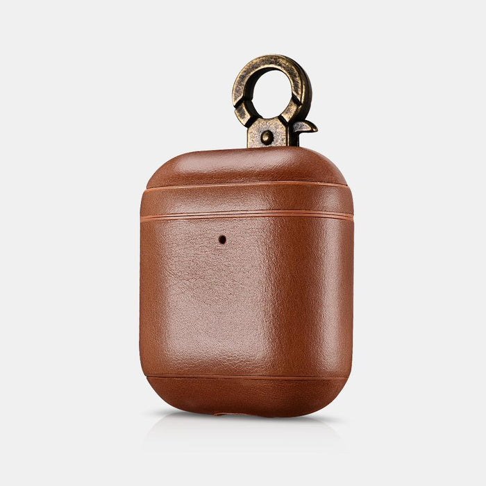 AirPods 1/2 Leather Protective Case Cover with Hook by Hardiston - premium AirPods Cases
