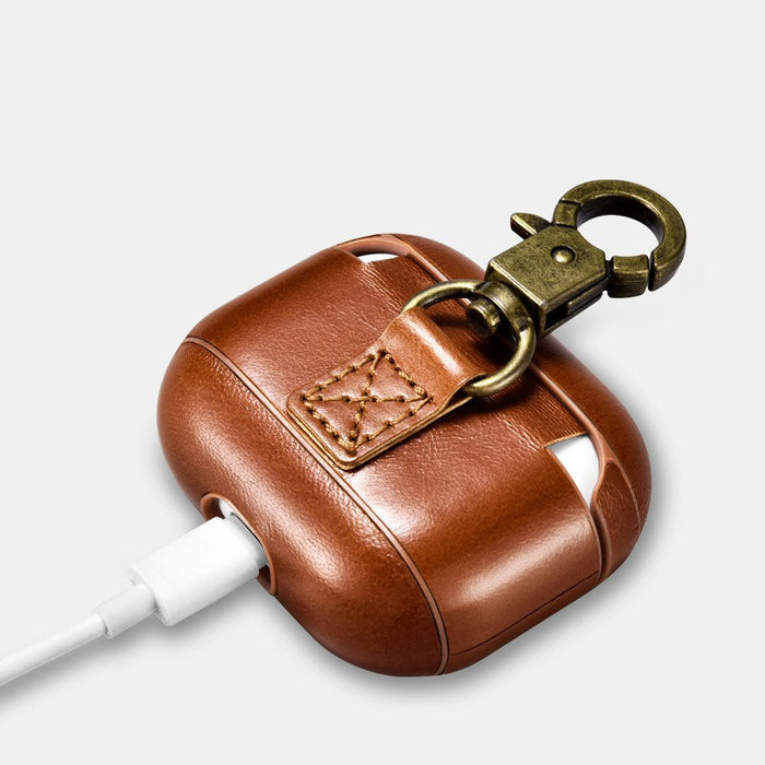AirPods 3 Leather Protective Case Cover with Hook by Hardiston - premium AirPods Cases