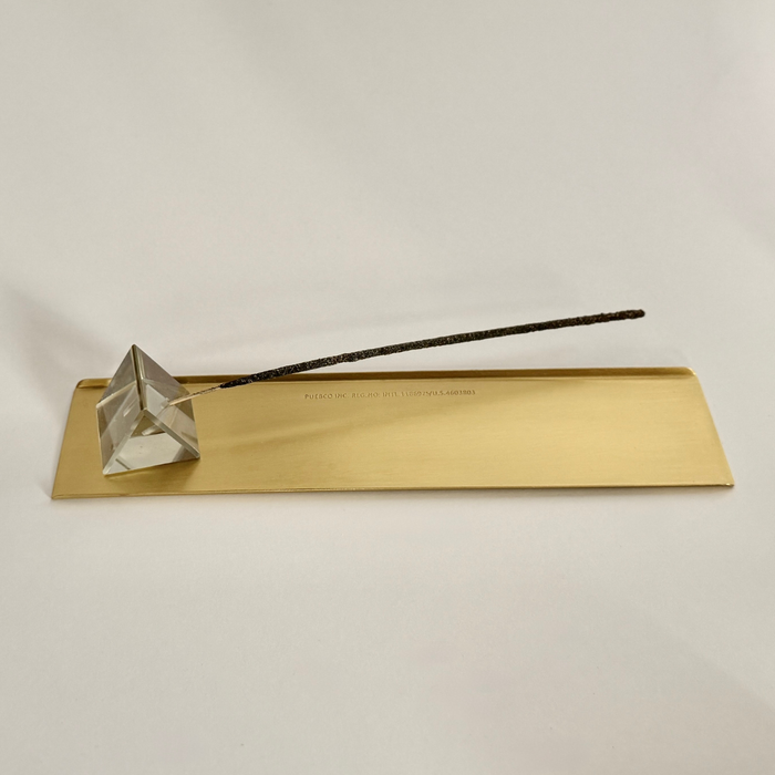Puebco Prism Incense Holder With Brass Tray