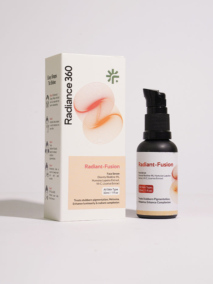 Radiance 360 skincare product with packaging on a white background