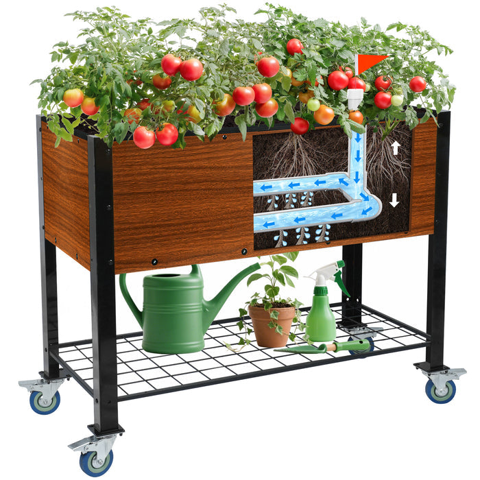 Raised Garden Bed with Legs and Wheels